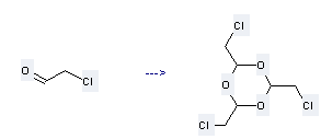 1,3,5-Trioxane,2,4,6-tris(chloromethyl)- can be prepared by chloroacetaldehyde at the temperature of -5 °C